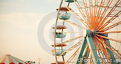 a very large ferris wheel is seen Stock Photo