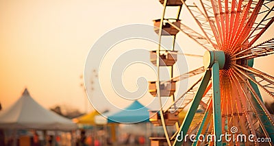 a very large ferris wheel is seen Stock Photo