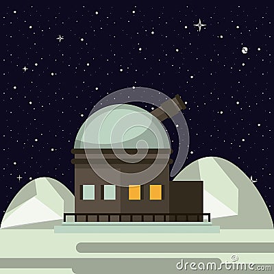 Very large telescope Vector Illustration