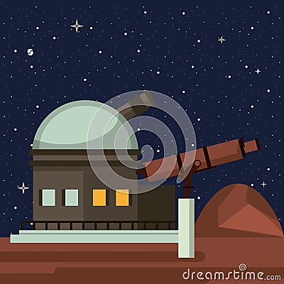 Very large telescope Vector Illustration