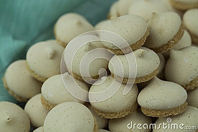 Very little sugar meringue Stock Photo