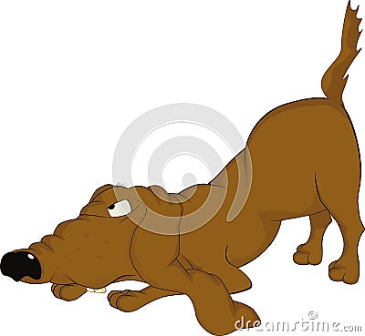 Very malicious dog Vector Illustration