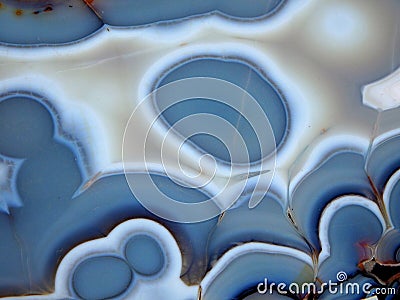 Blue Chalcedony Agate Rock Abstract Stock Photo