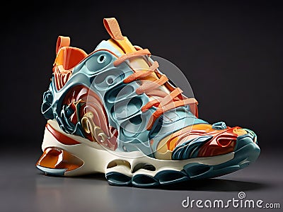 Very nice colorful shoes Ai Generated Stock Photo