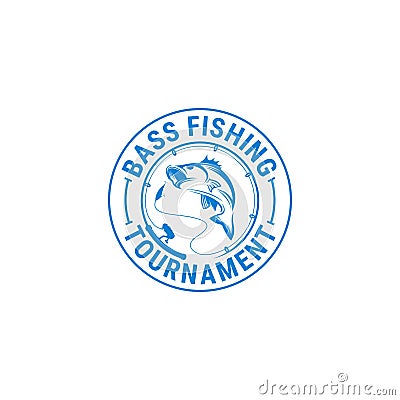 Fishing logo template Vector Illustration