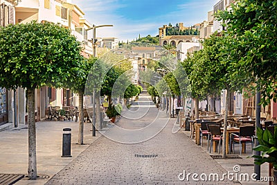 Very nice street in Arta, Mallorca Stock Photo