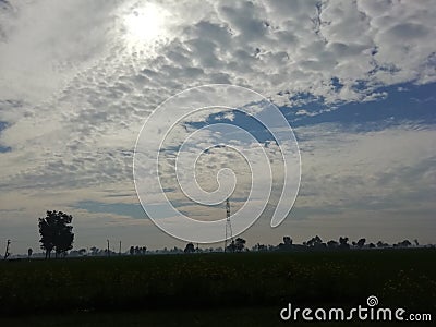 Very nice sunshine and clouds picture. Stock Photo