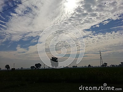 Very nice sunshine and clouds picture. Stock Photo