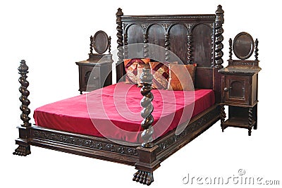 Very old bed Stock Photo