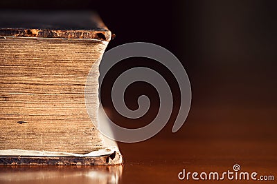 Very Old Bible Close Up With Copyspace Stock Photo