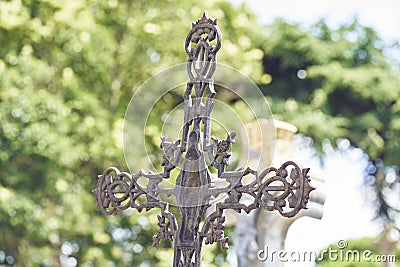 Old cemetery in Europe Stock Photo