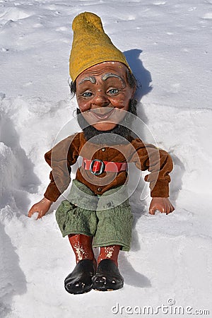 Ragged puppet used in ventriloquism Stock Photo