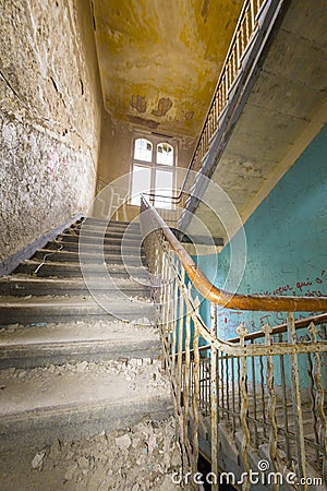 Very old ruinous staircase Stock Photo