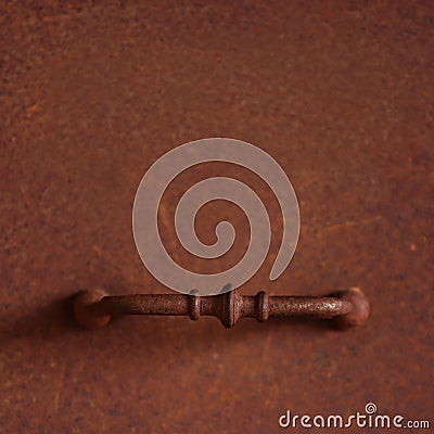 Rusted handle background Stock Photo