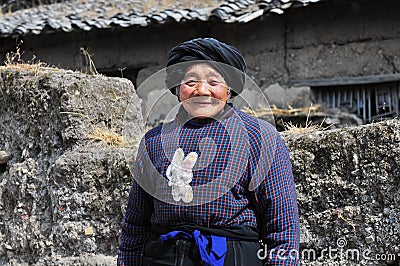 Very old woman face Editorial Stock Photo