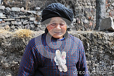 Very old woman face Editorial Stock Photo
