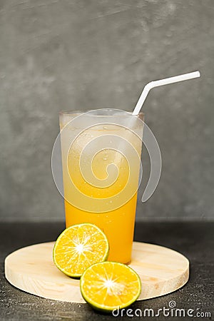 Very refreshing orange juice Stock Photo