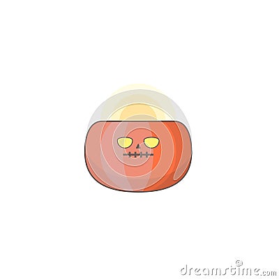 Halloween holiday icon, Pumpkin icon Stock Photo