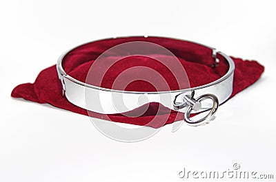 Very and kinky steel collar Stock Photo