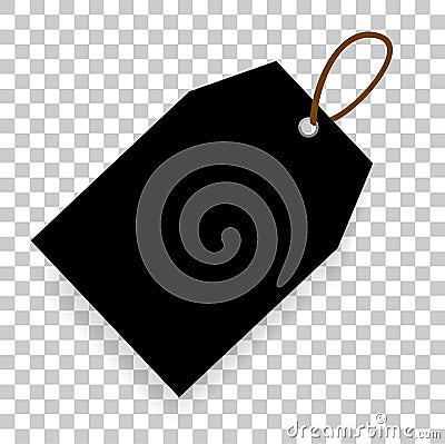 Very Simple doff rectangle Blank Tag with soft shadow at transparent effect background Vector Illustration