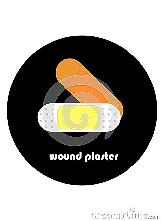 wound dressing plaster vector icon Vector Illustration