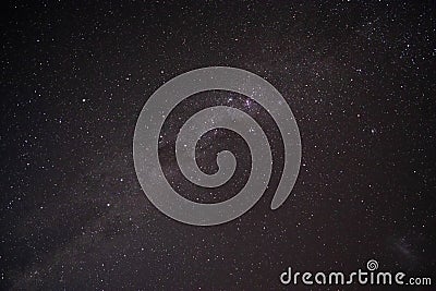 A very starry and bright summer night Stock Photo