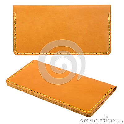 Very stylish leather money and credit card wallet. Stock Photo