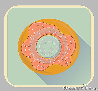 Vector ,very sweet Donut, Illustration Stock Photo