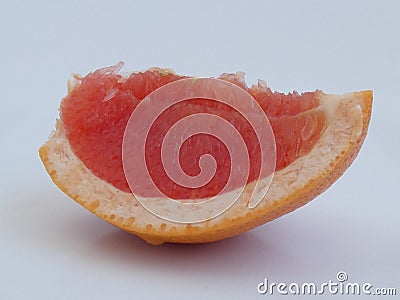 Very sweet pink grapefruit cut in half Stock Photo