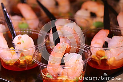 Shrimp meal - Mallorca Islas Baleares Spain Stock Photo