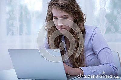 Very terrifying message Stock Photo