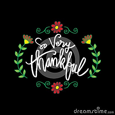 So very thankful greeting card. Stock Photo