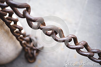 Very thick metal chain Stock Photo