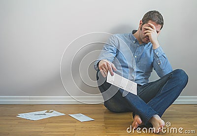 Very upset man. Stock Photo