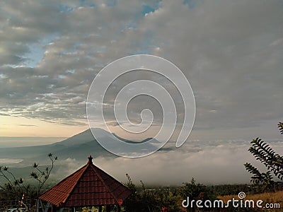 The very view of the mountains seen froom the top of the mountain Stock Photo