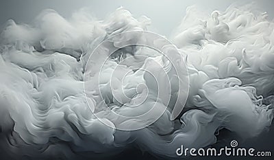 Very white smoke. AI generated Stock Photo