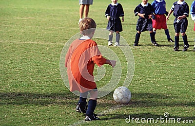 Very young soccer player Editorial Stock Photo