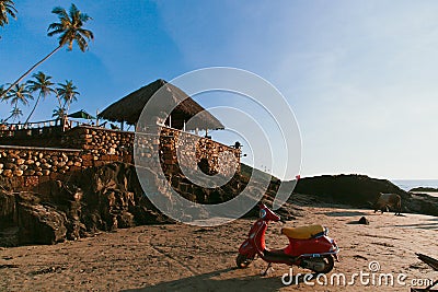 Vespa moped Stock Photo