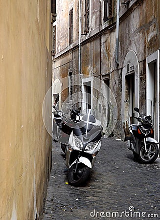 Vespa in Rome Editorial Stock Photo