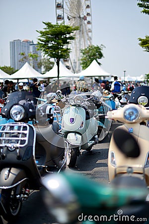 Vespa 68th Anniversary Festival. Editorial Stock Photo