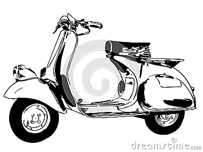 Vespa Vector, Eps, Logo, Icon, Silhouette Illustration by crafteroks for different uses. Visit my website at https://crafteroks.co Vector Illustration