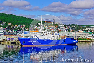 Vessel Akademik Shatskiy in port Tromso Norway Editorial Stock Photo