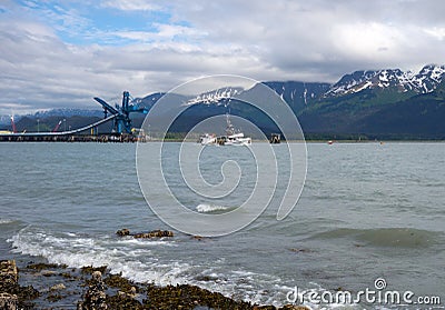 A commercial fishing boat at seward Editorial Stock Photo