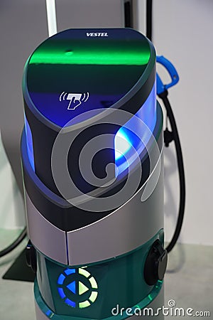 Vestel electric vehicle charger Editorial Stock Photo