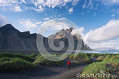 Vestrahorn mountain and Stokksnes, Iceland Stock Photo