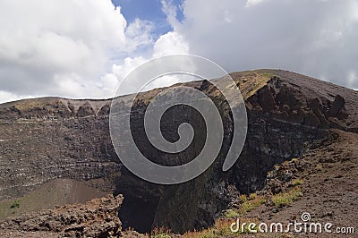 Vesuvius volcano crater Stock Photo