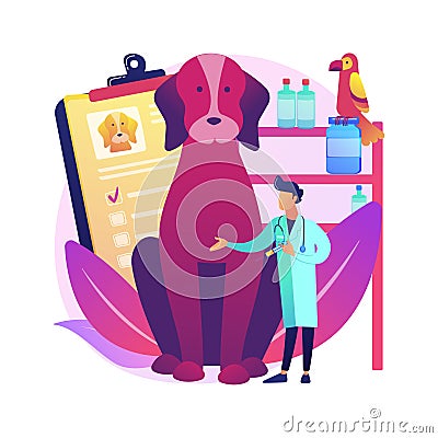 Vet clinic abstract concept vector illustration. Vector Illustration