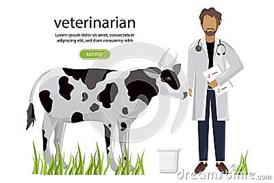 Vet doctor Vector. Medicine poster project layout templates Vector Illustration