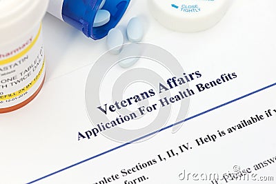 Veteran Application For Benefits Stock Photo