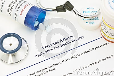 Veteran Application For Benefits Stock Photo